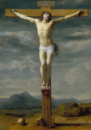 Crucifixion by Eustache Le Sueur Oil Painting