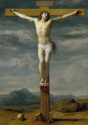 Crucifixion by Eustache Le Sueur Oil Painting