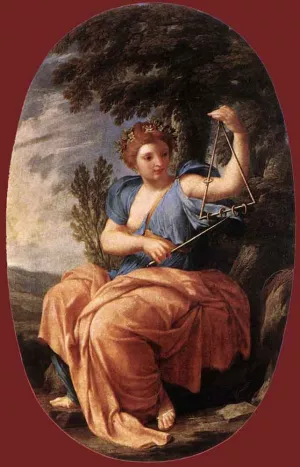 The Muse Terpsichore by Eustache Le Sueur Oil Painting