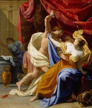 The Rape of Tamar by Eustache Le Sueur Oil Painting