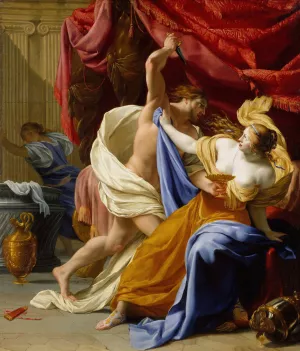 The Rape of Tamar by Eustache Le Sueur Oil Painting