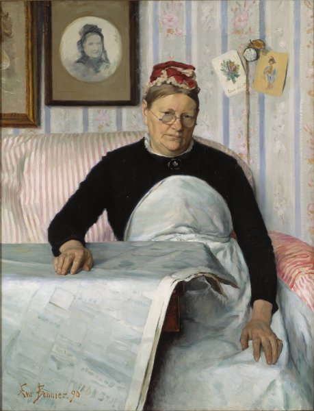 The Housekeeper, Brita Maria  by Eva Bonnier - Hand-Painted Oil Painting Reproduction
