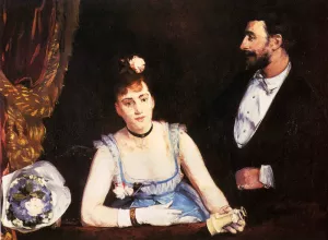 A Box At The Italian Theatre Oil painting by Eva Gonzales