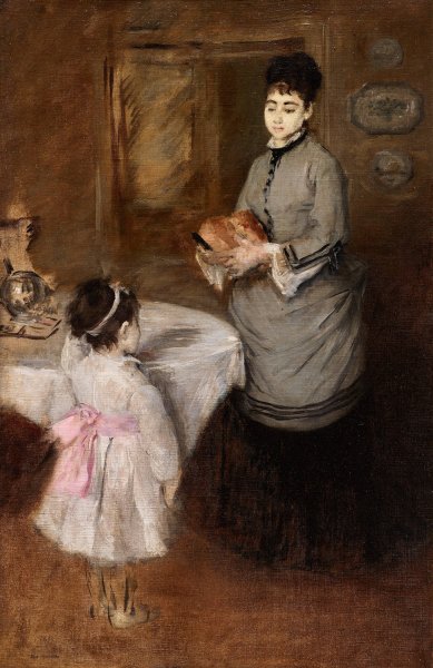 Afternoon Tea  by Eva Gonzales - Hand-Painted Oil Painting Reproduction
