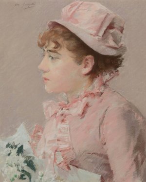 La Demoiselle D'honneur by Eva Gonzales Oil Painting