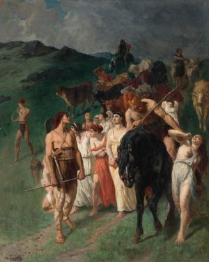 The Bounty of War by Evariste-Vital Luminais Oil Painting