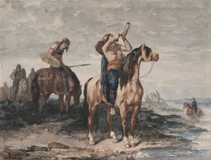 The Merovingians by Evariste-Vital Luminais Oil Painting