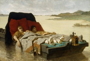 The Sons of Clovis II by Evariste-Vital Luminais Oil Painting