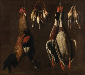 Still life of birds by Evaristo Baschenis Oil Painting