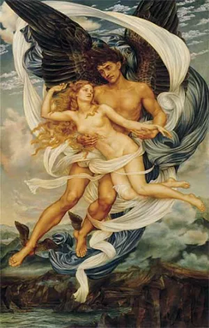 Boreas and Orietyia painting by Evelyn De Morgan