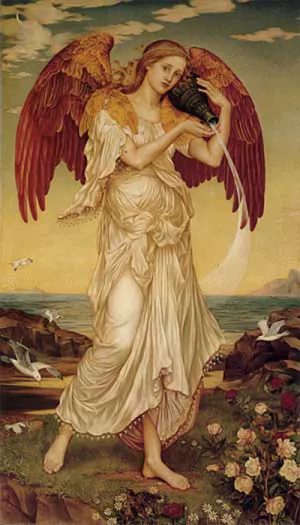 Eos painting by Evelyn De Morgan