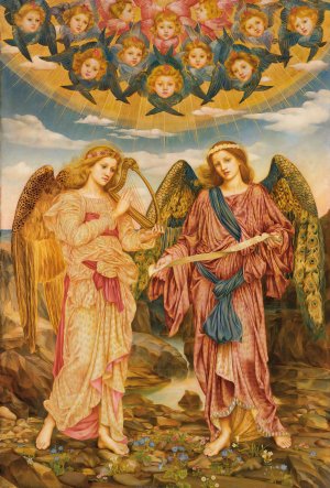 Gloria in Excelsis Oil painting by Evelyn De Morgan