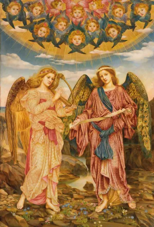 Gloria in Excelsis Oil painting by Evelyn De Morgan