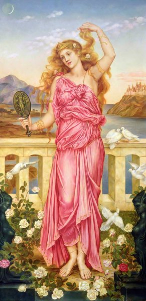 Helen Of Troy  by Evelyn De Morgan - Hand-Painted Oil Painting Reproduction