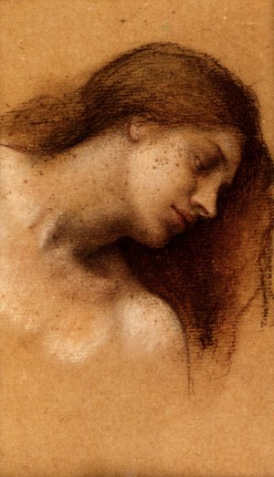 Study For Moonbeans Dipping Into The Ocean Oil painting by Evelyn De Morgan