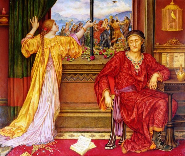 Main Product Photo of The Gilded Cage Painting by Evelyn De Morgan