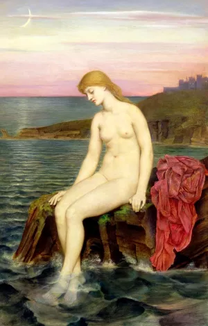 The Little Sea Maid by Evelyn De Morgan Oil Painting