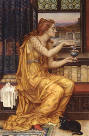 The Love Potion Oil painting by Evelyn De Morgan