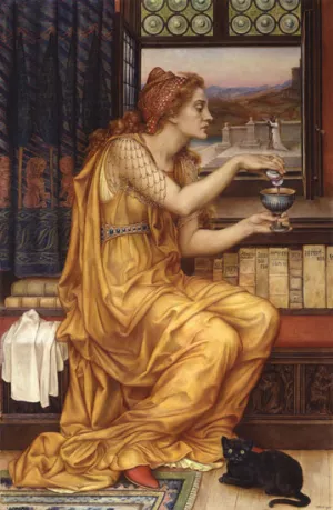 The Love Potion Oil painting by Evelyn De Morgan