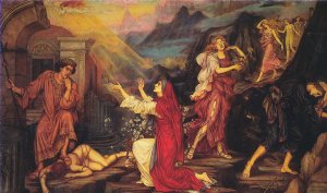 The Valley of Shadows Oil painting by Evelyn De Morgan