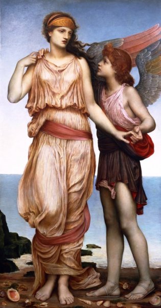 Venus and Cupid by Evelyn De Morgan - Hand-Painted Oil Painting Reproduction