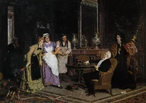 The Reprimand by Evert Jan Boks - Oil Painting Reproduction