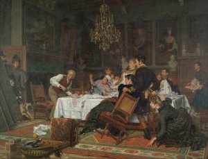 The Surprise of The Master's Unexpected Arrival by Evert Jan Boks Oil Painting