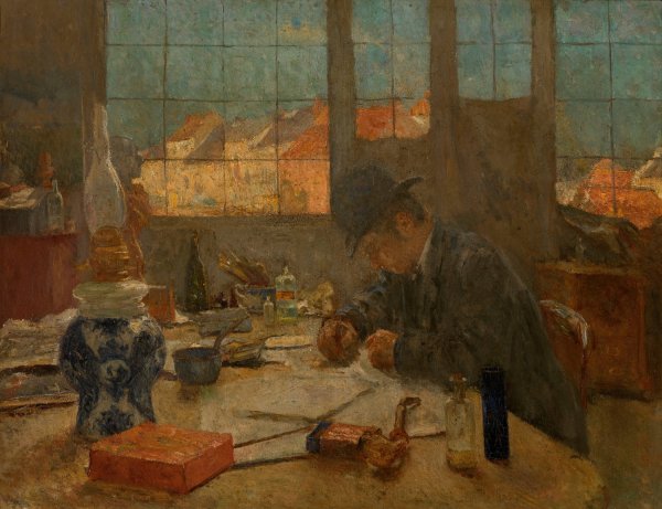 The Studio  by Evert Larock - Hand-Painted Oil Painting Reproduction