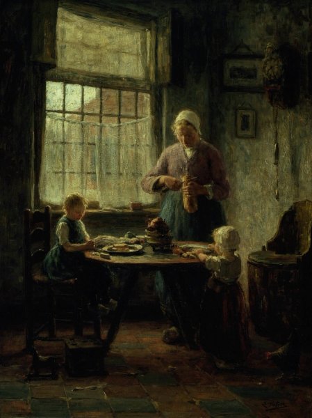 Main Product Photo of A Family Meal  Painting by Evert Pieters