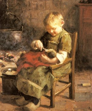 The Doll's Supper by Evert Pieters Oil Painting