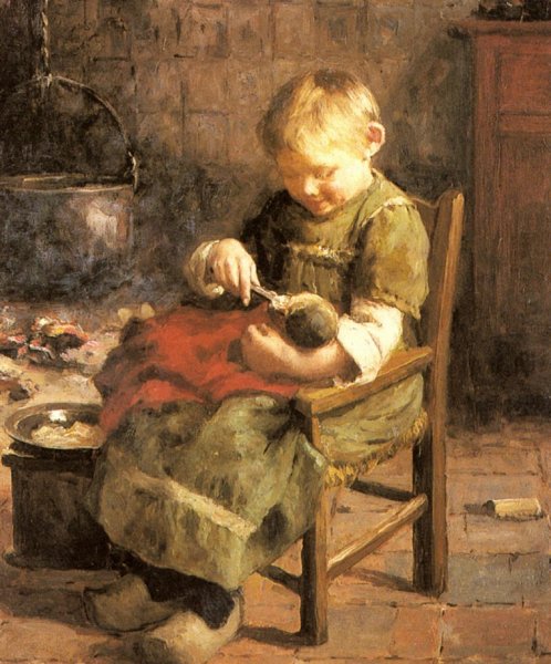 Main Product Photo of The Doll's Supper Painting by Evert Pieters