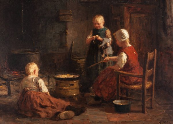 Main Product Photo of Waiting for Supper Painting by Evert Pieters