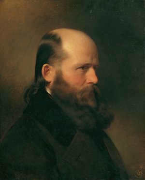 Der Schriftsteller und Musiker Dr. Gros by Franz Eybl Oil Painting