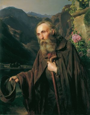 Ein alter Bettler by Franz Eybl Oil Painting