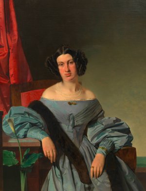 Franziska Schweighofer, geb. Weis by Franz Eybl Oil Painting