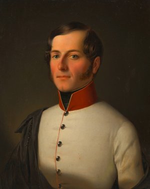 Karl von Rebracha, Unterleutnant Oil painting by Franz Eybl