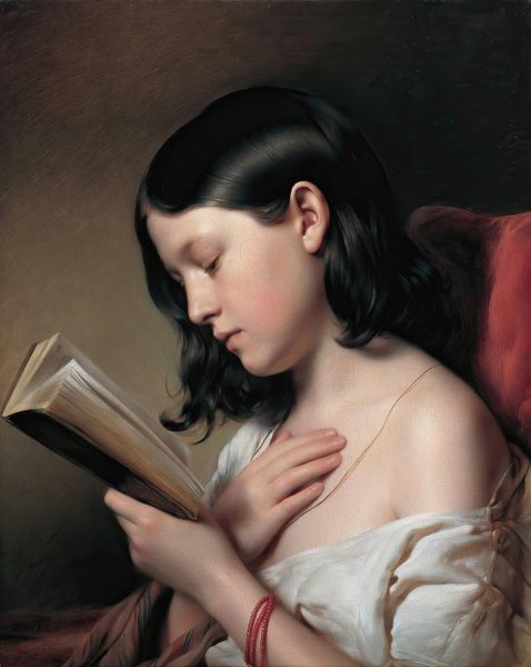 Main Product Photo of Lesendes Madchen  Painting by Franz Eybl