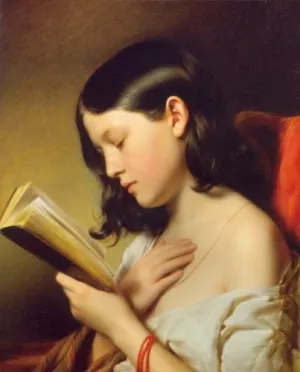 Maiden Reading painting by Franz Eybl