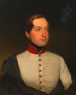 Moritz Furgantner, Unterleutnant Oil painting by Franz Eybl