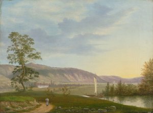 Blick auf die Elbe bei Dresden by F. M. E. Fabritius De Tengnagel Oil Painting