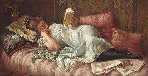 Amusing Book by Fabio Cipolla Oil Painting
