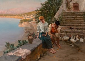 An amorous interlude by Fabio Cipolla Oil Painting