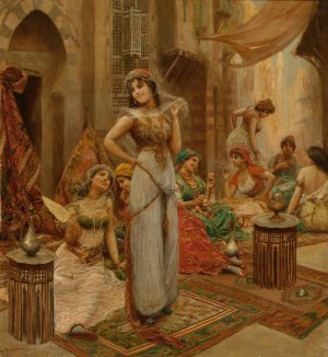 Harem Beauties at Market by Fabio Fabbi Oil Painting