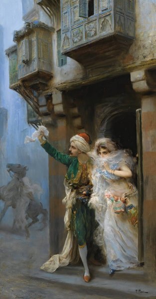 Stealing Away by Fabio Fabbi - Hand-Painted Oil Painting Reproduction