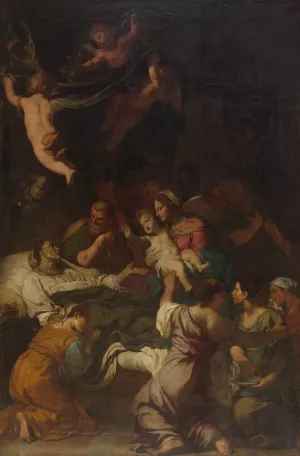 The Death Of Saint Anne by Fabrizio Chiari Oil Painting