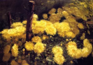 Chrysanthemums by Fannie Eliza Duvall - Oil Painting Reproduction
