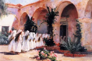 First Communion, San Juan Capistrano by Fannie Eliza Duvall Oil Painting