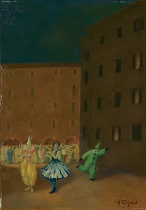 Carnival Oil painting by Fausto Agnelli