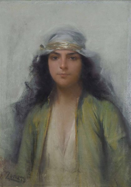 La Bizantina by Fausto Zonaro - Hand-Painted Oil Painting Reproduction