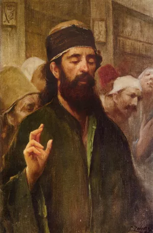 L'iman Oil painting by Fausto Zonaro